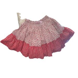 Mini Boden Floral Pink Red Twirly Skirt‎ 8-9 year flower Daisy Boho Clean HTF
